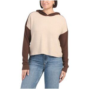 THEO & SPENCE Two Tone Yummy Knit Hoodie